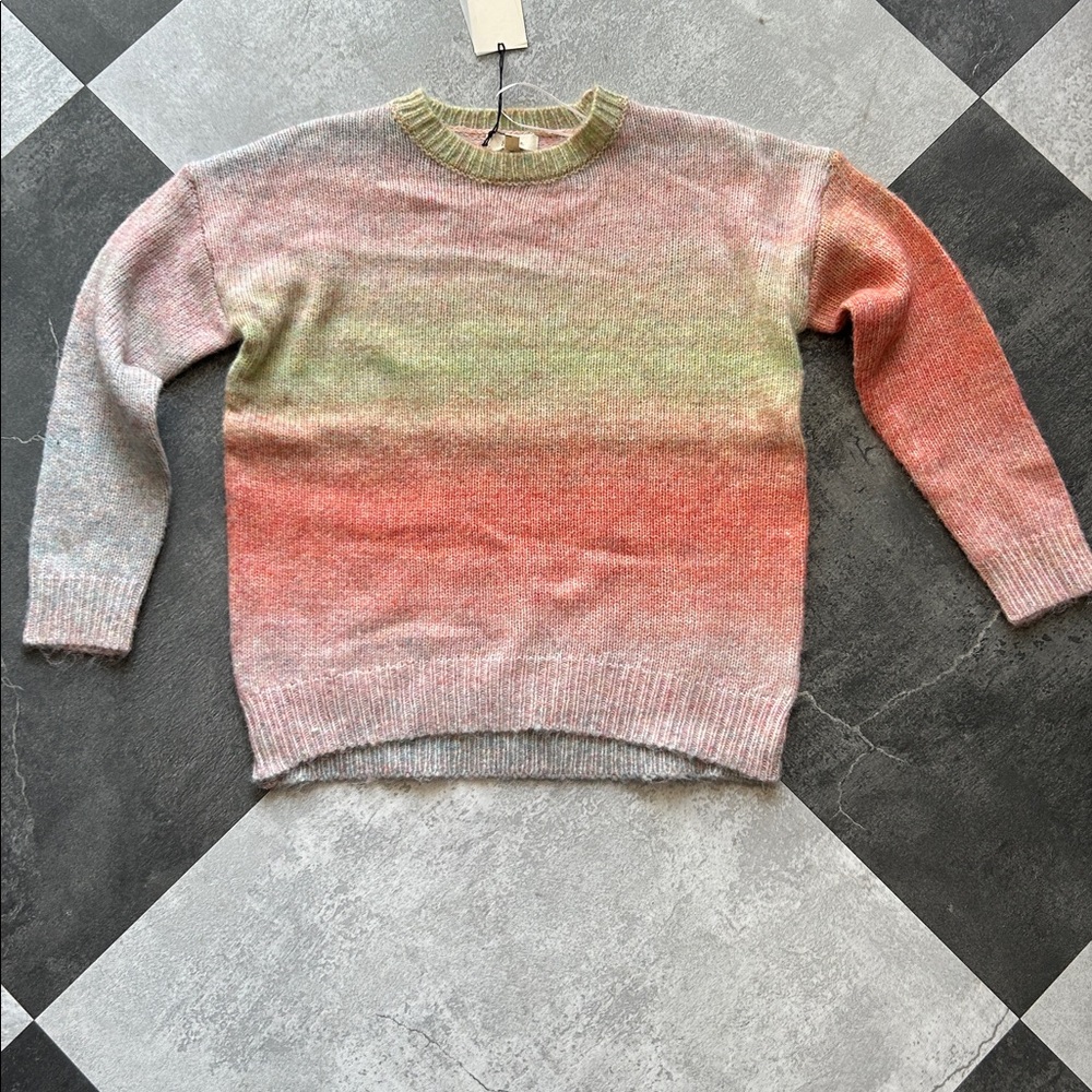 NWT - Elan Else Crewneck Drop Shoulder Multi Knit Sweater